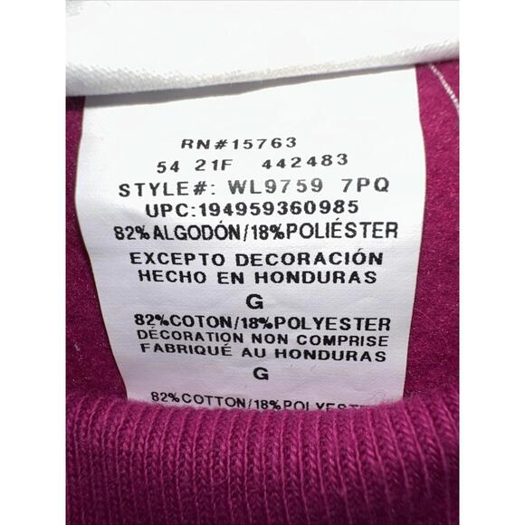 Vtg Champion Reverse Weave Sweatshirt Sweater Magenta Pink Made in USA L - Picture 7 of 9